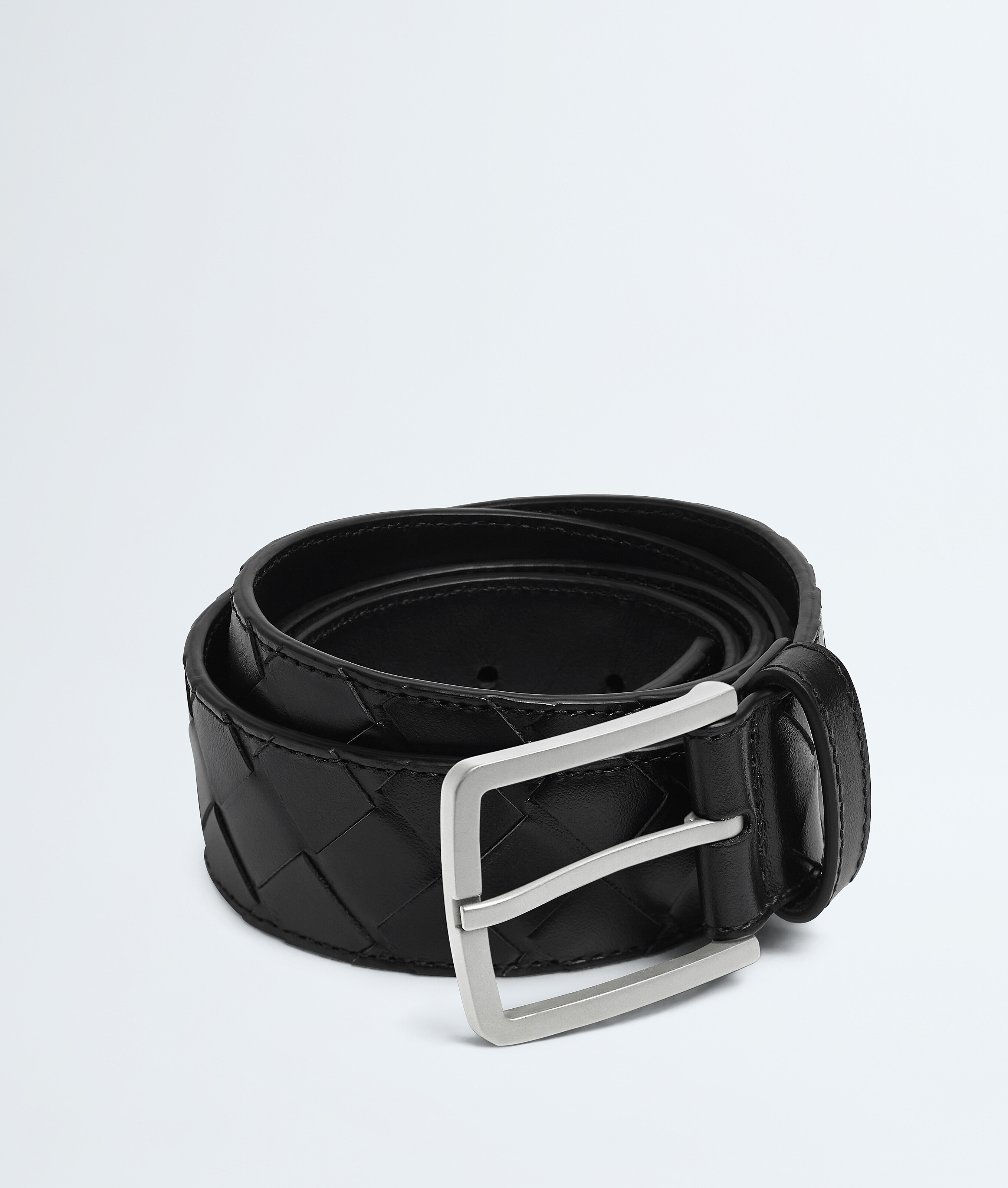 Men's Intrecciato Belt in Black
