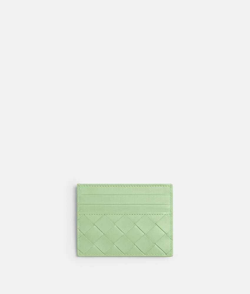 Bottega Veneta® Women's Intrecciato Credit Card Case in Fresh mint 