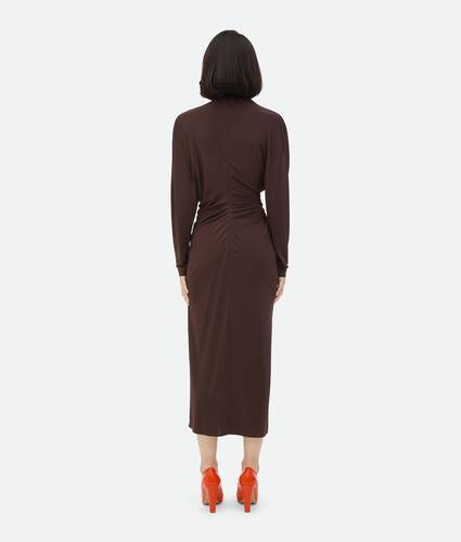 Robe en jersey de viscose et crêpe