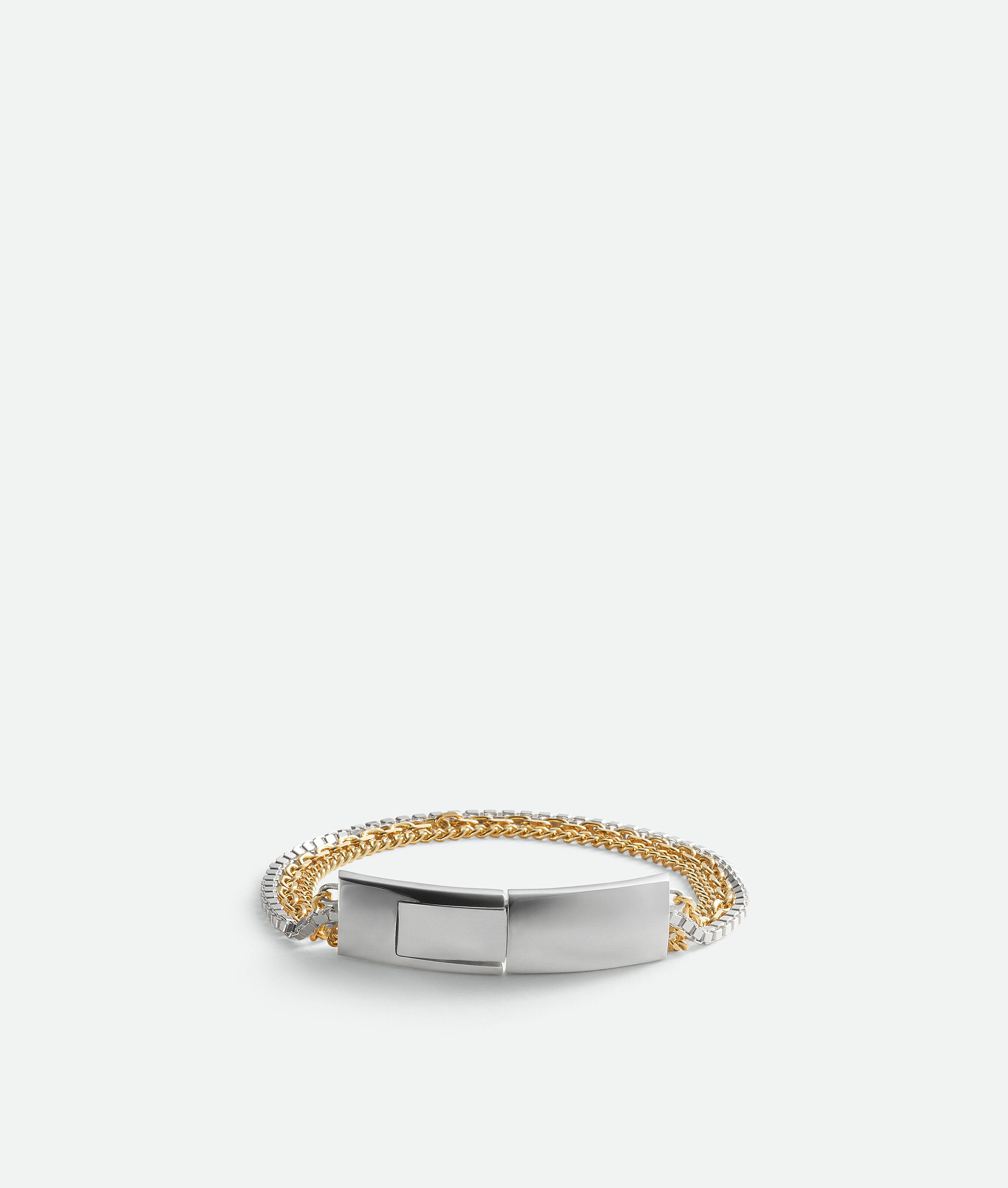 Bracciale catena sottile ovale in bronzo giallo allungata martellata Bracciale catena sottile ovale in bronzo giallo allungata martellata