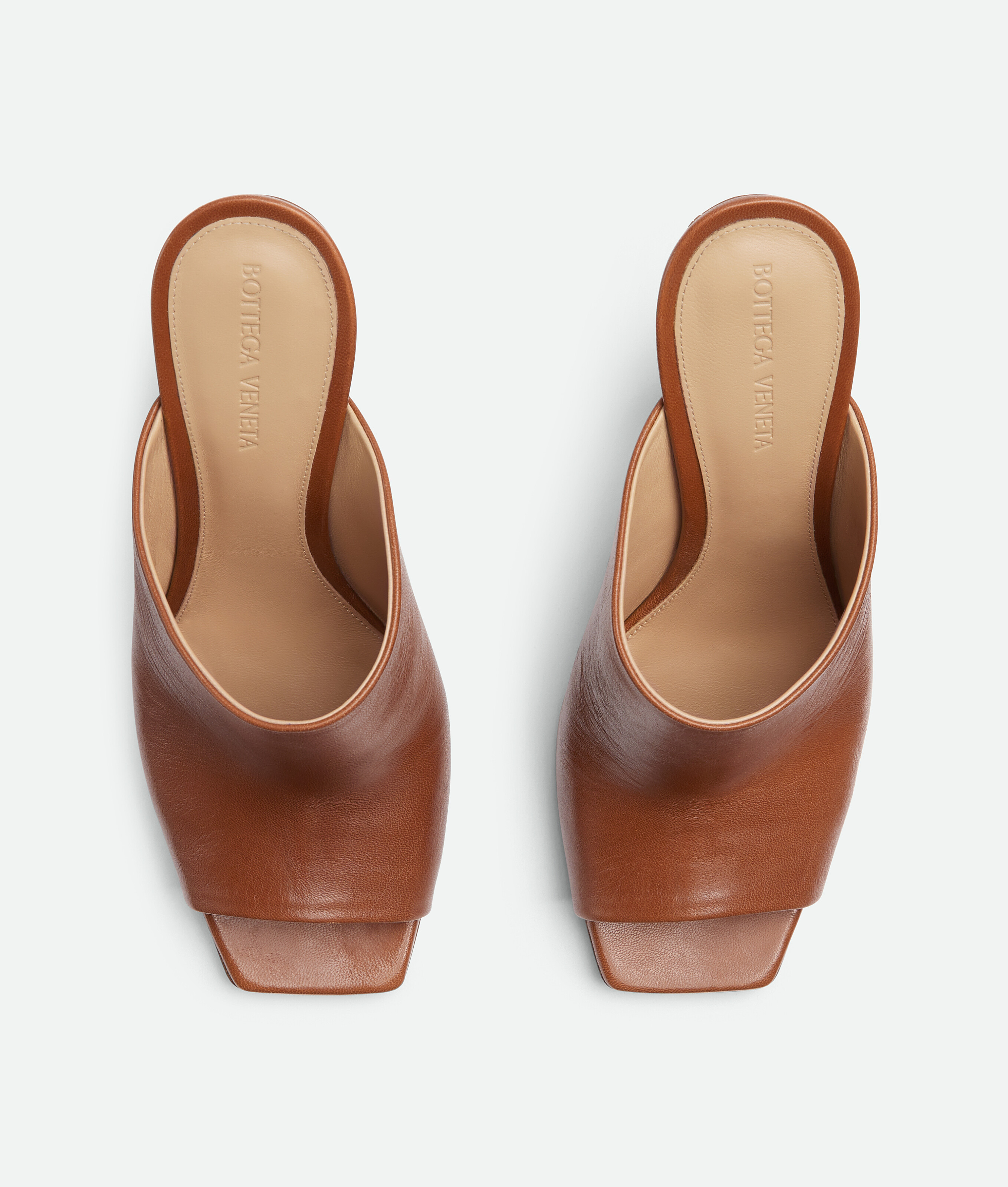 Bottega Veneta Grape Nappa Leather Knot Mules In Brown