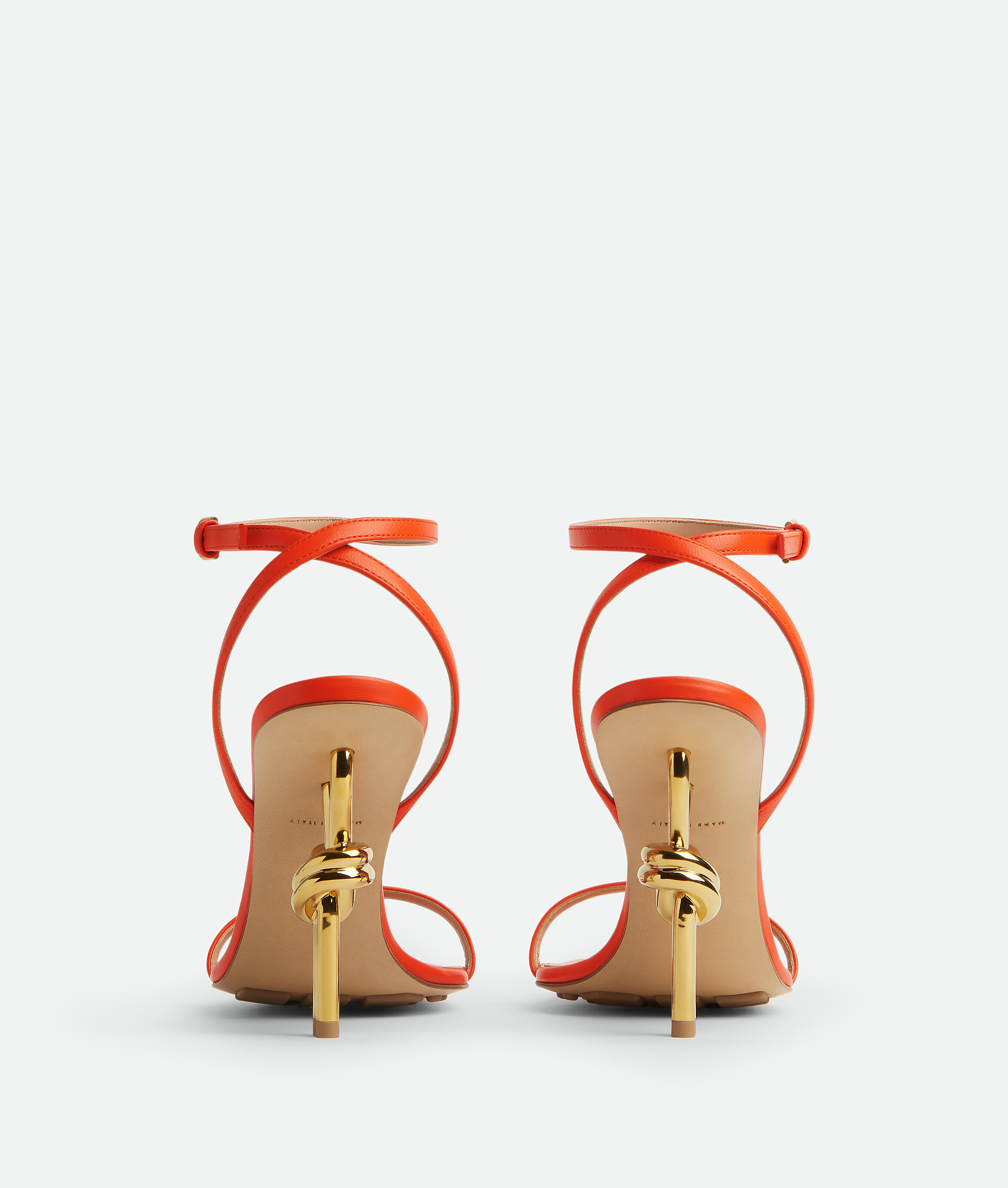 Shop Bottega Veneta Knot Sandal In New Orange