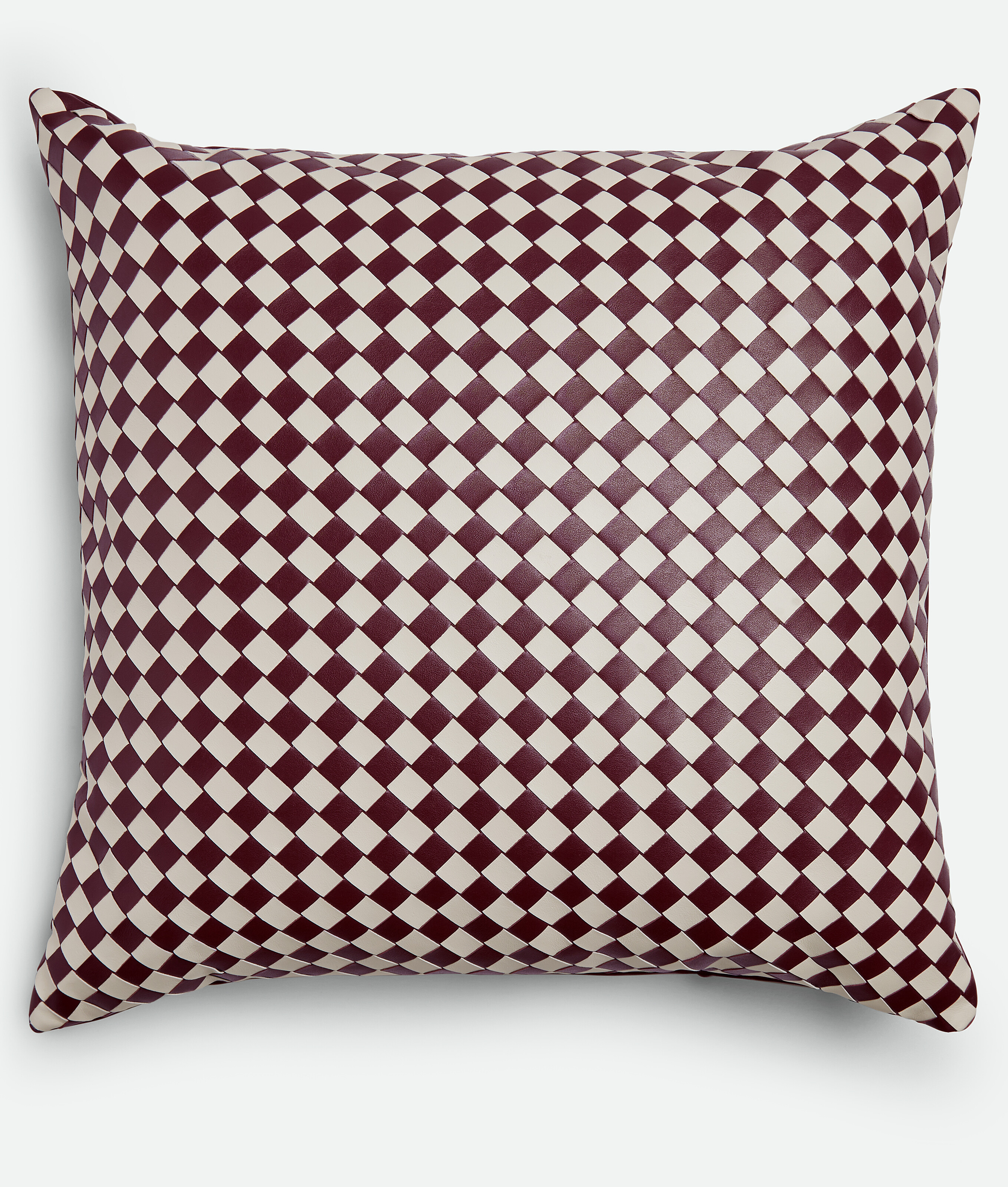 Bottega Veneta Check Intrecciato Cushion - Bordeaux - Unisex -
