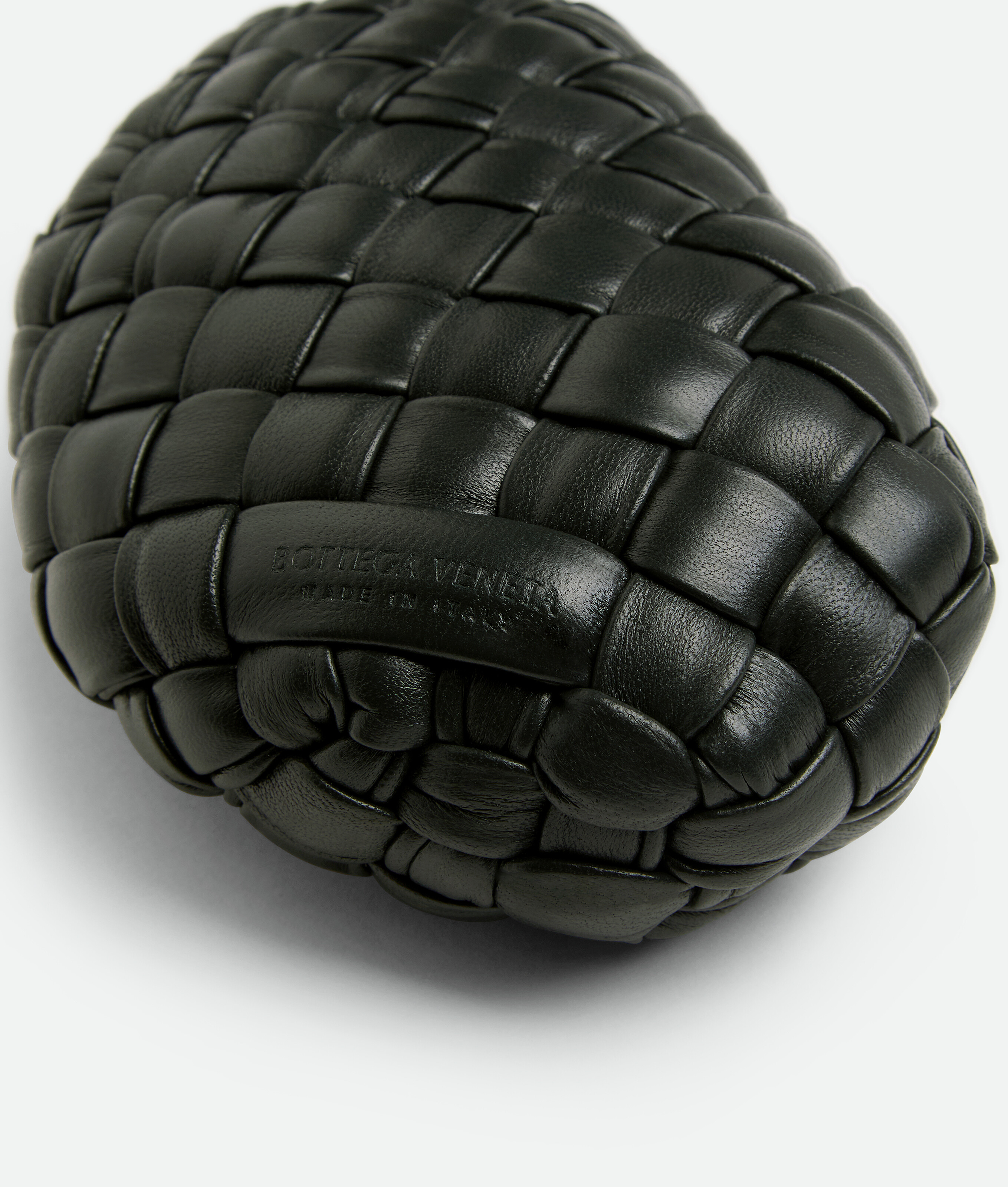 Bottega Veneta Stein Aus Intreccio Foulard In Dark Green