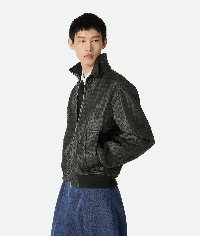 보테가베네타 인트레치아토 레더 블루종 811525V2JG03350
