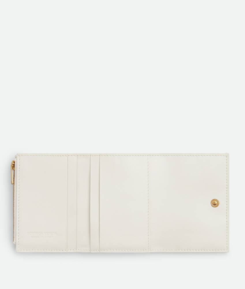 付属付✨ボッテガヴェネタ 三つ折り財布 カセット レザー ホワイト 白