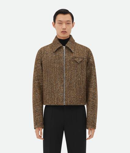 Textured Wool Speckled Kimono Jacket