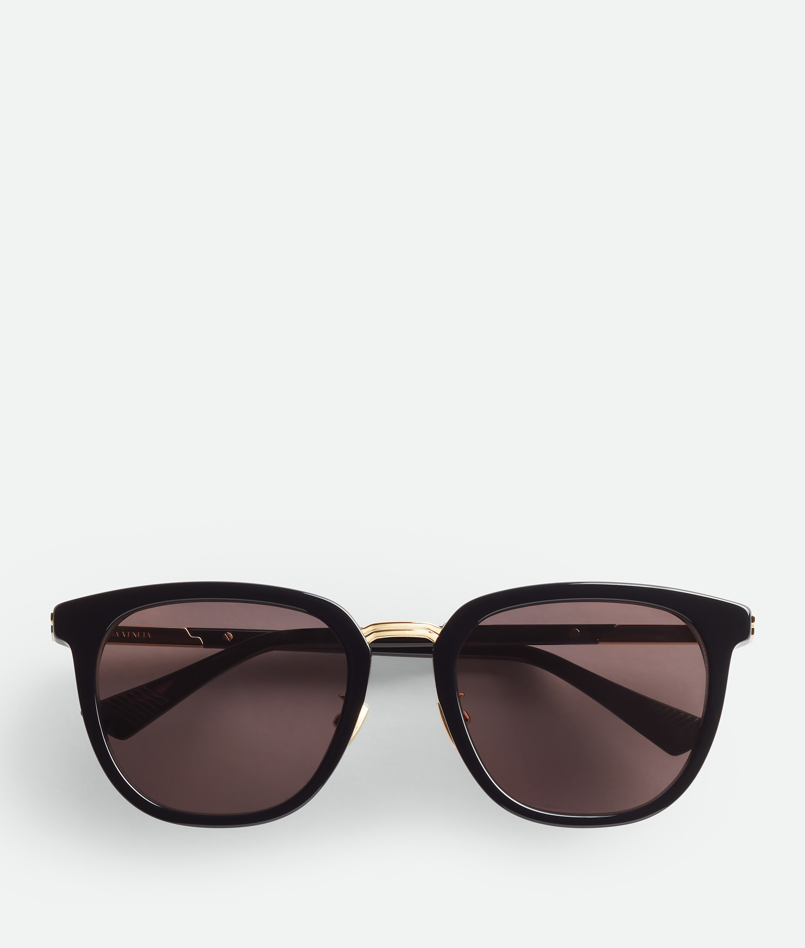 Bottega Veneta Forte Square Sunglasses In Black/grey