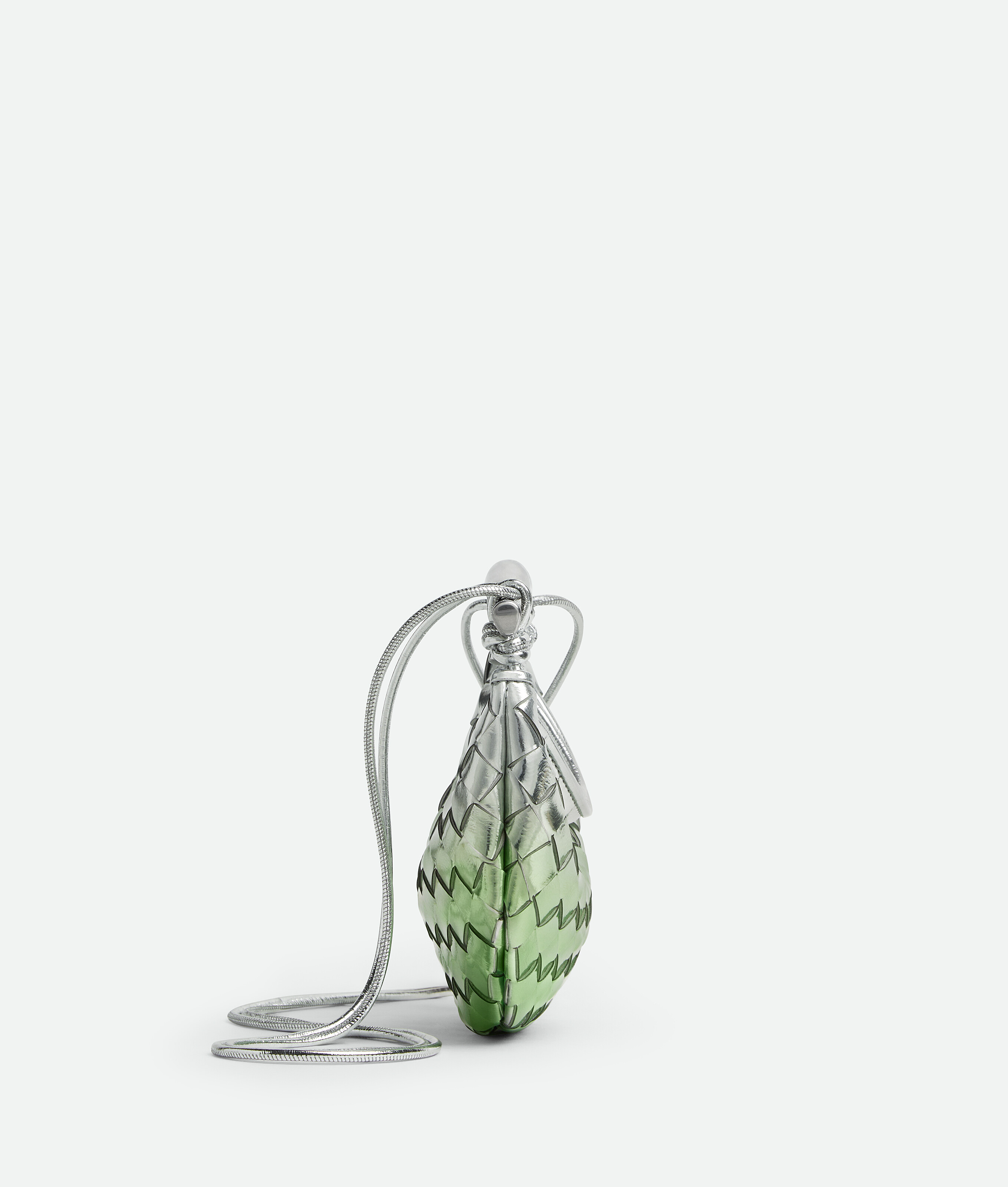 Bottega Veneta Sardine Micro In Fresh Mint/silver