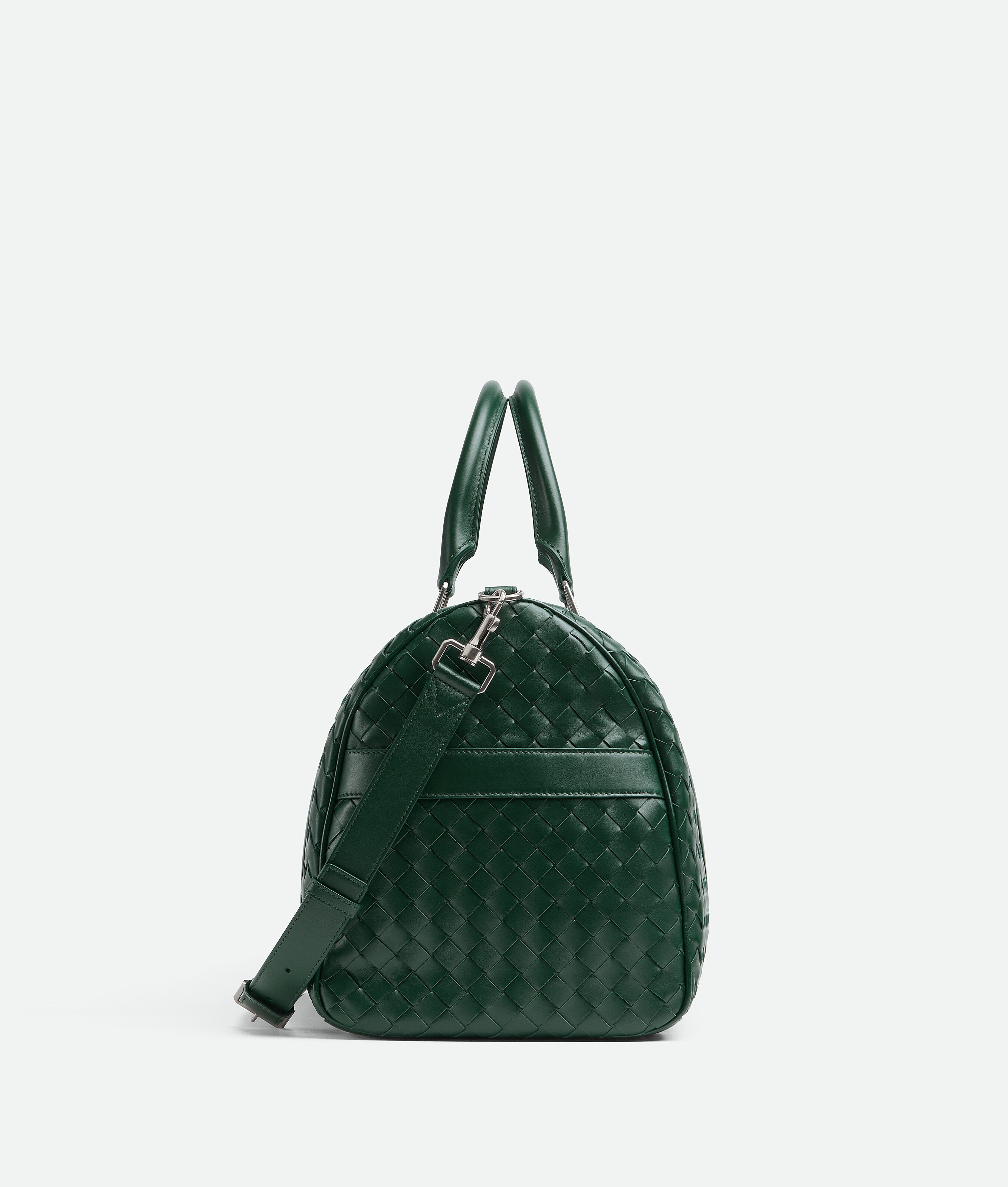 Shop Bottega Veneta Medium Intrecciato Duffle In Vert