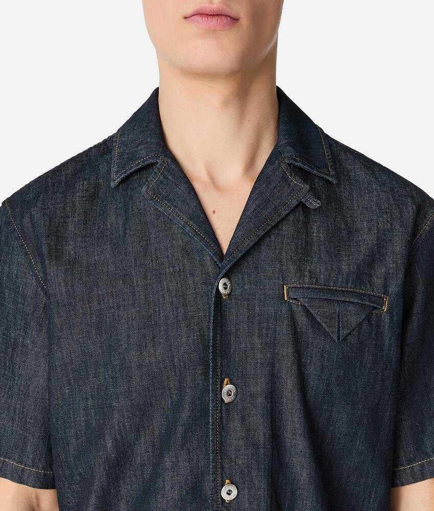 Display a large version of the product image 4 - Rinsed Indigo Straight Denim Shirt