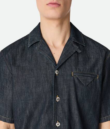 Rinsed Indigo Straight Denim Shirt