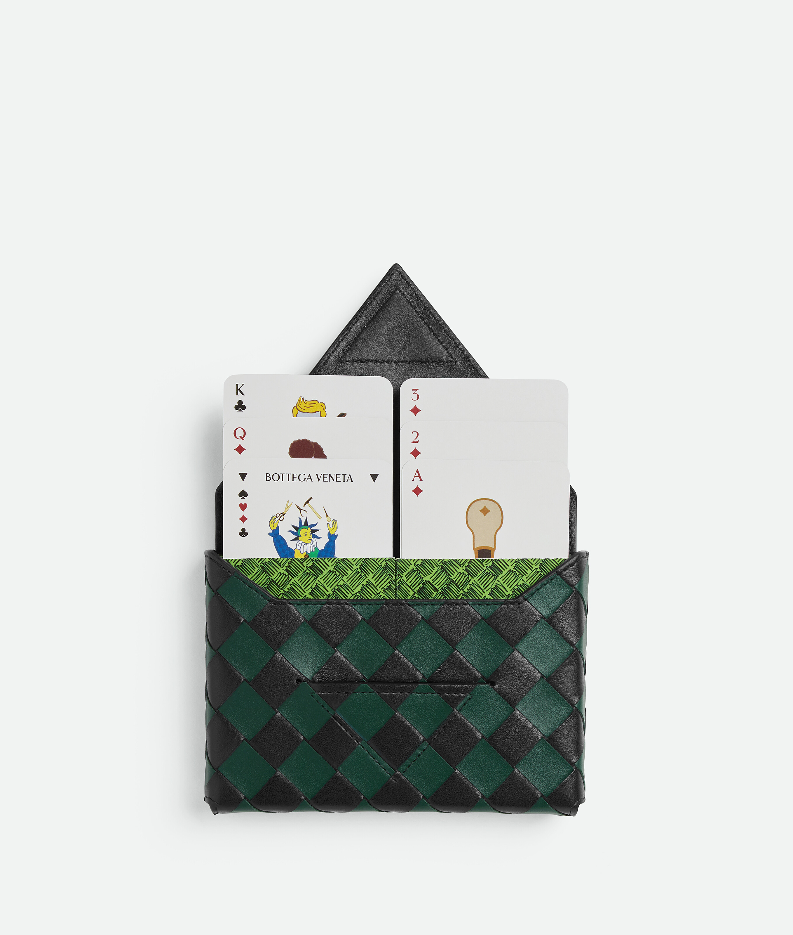 Bottega Veneta Intrecciato Playing Cards - Black/emerald - Unisex