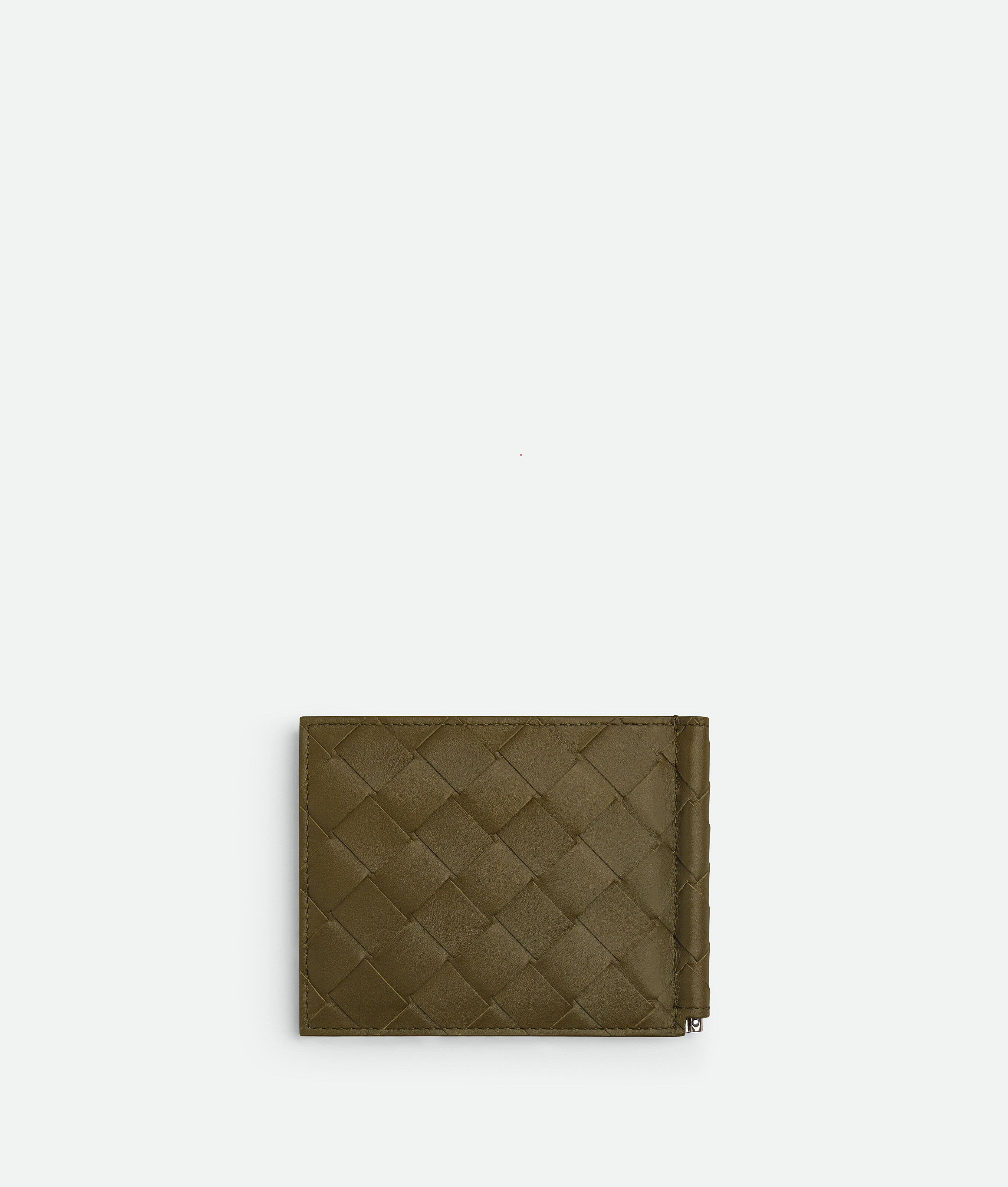 Shop Bottega Veneta Intrecciato Bill Clip Wallet In Brown