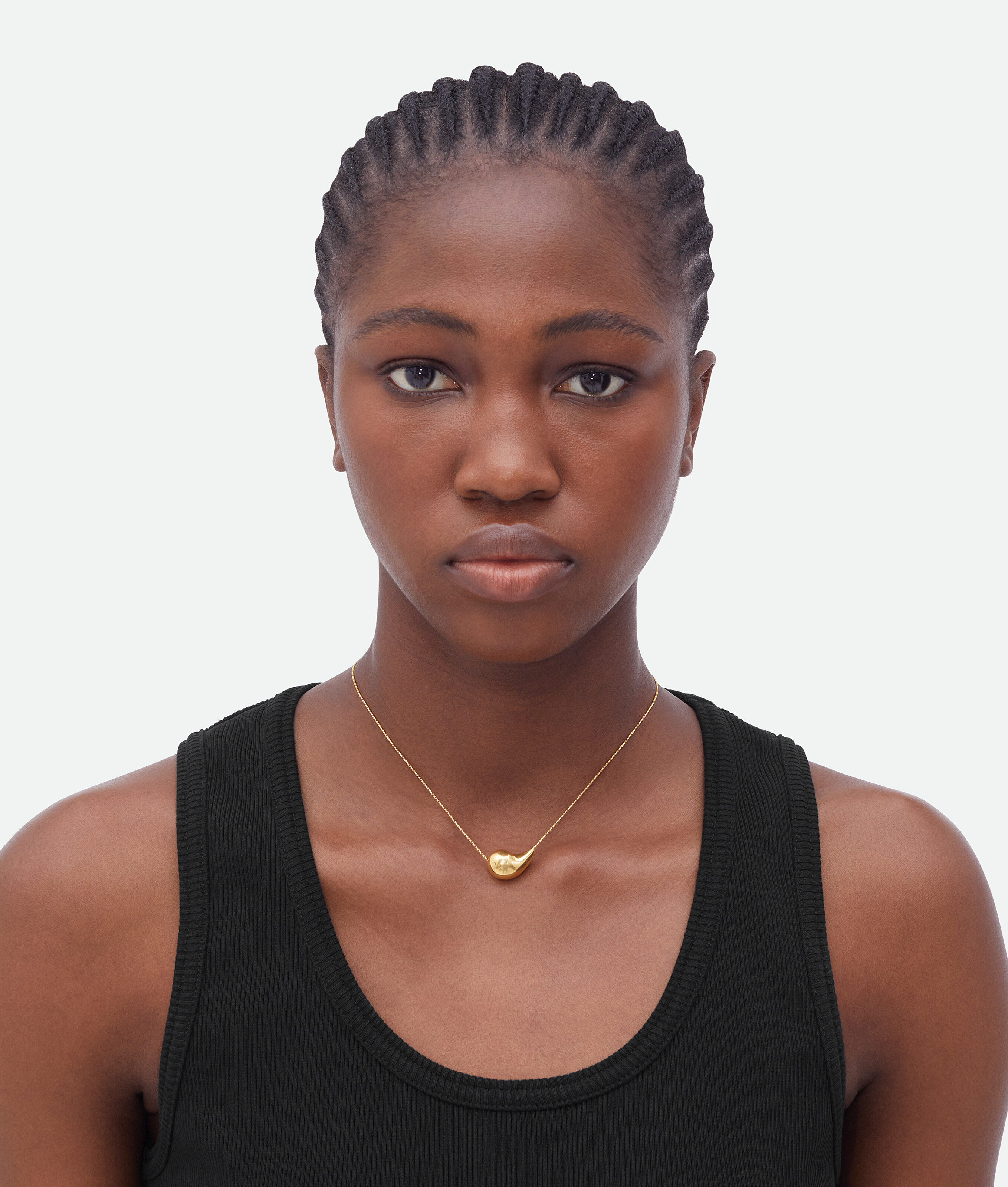 Bottega Veneta Drop Pendant Necklace - Yellow Gold - Woman