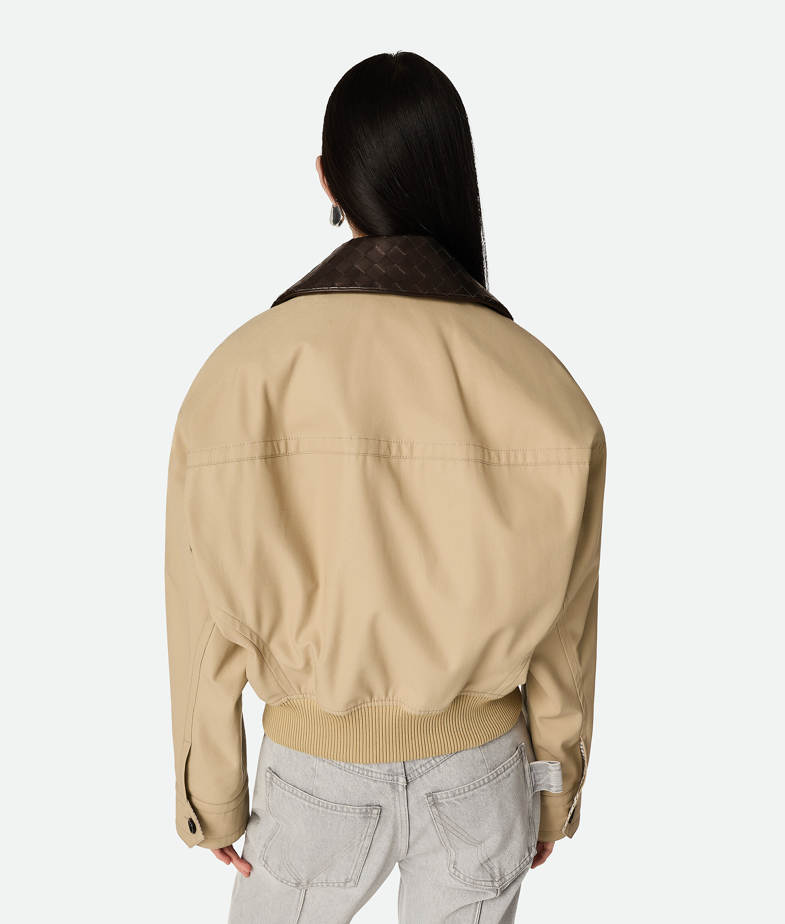 Bottega Veneta Blouson Aus Baumwolltwill In Beige
