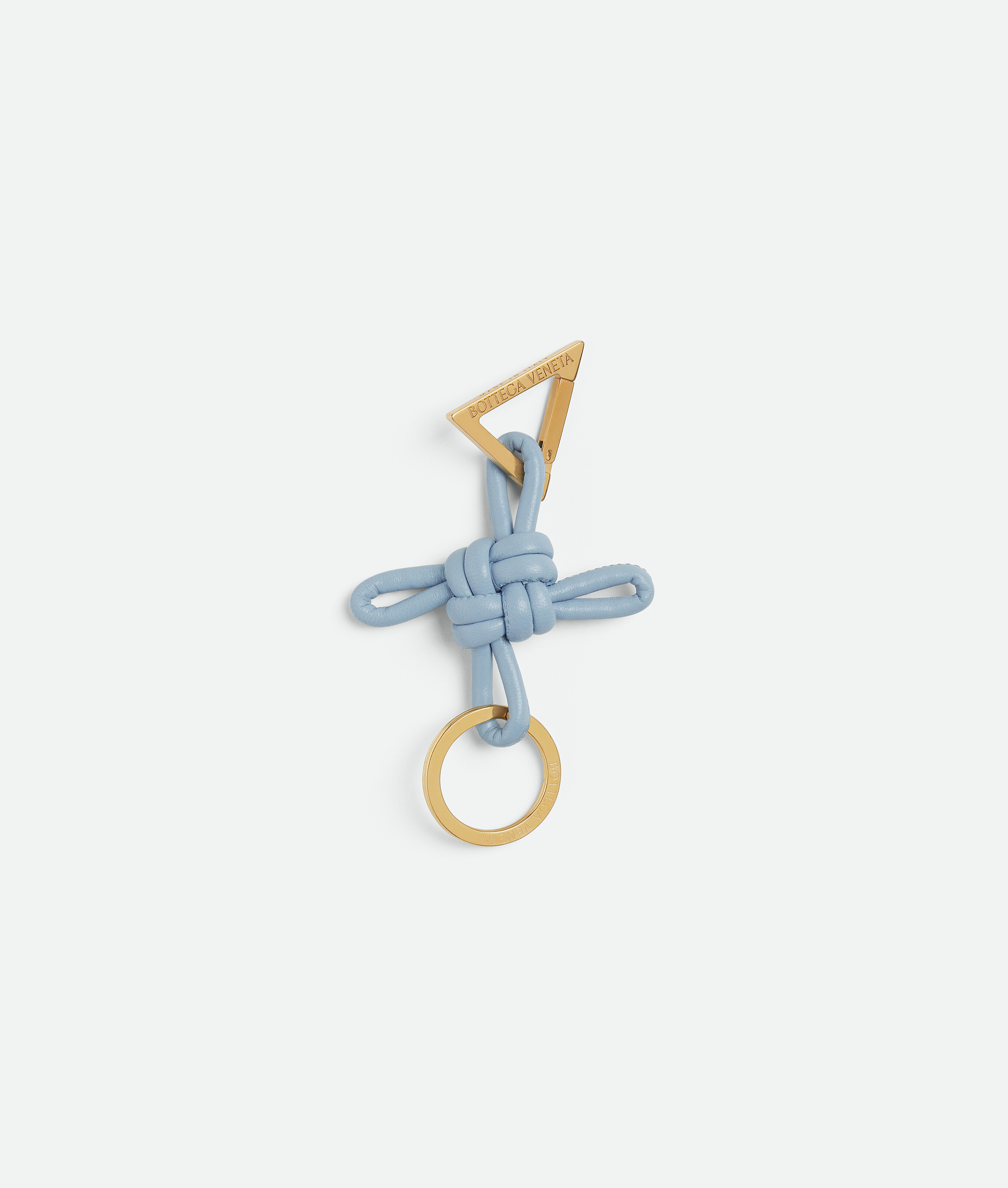 Bottega Veneta Bottega  Veneta Key Ring Triangle Square Double Knot Keyring In Blue