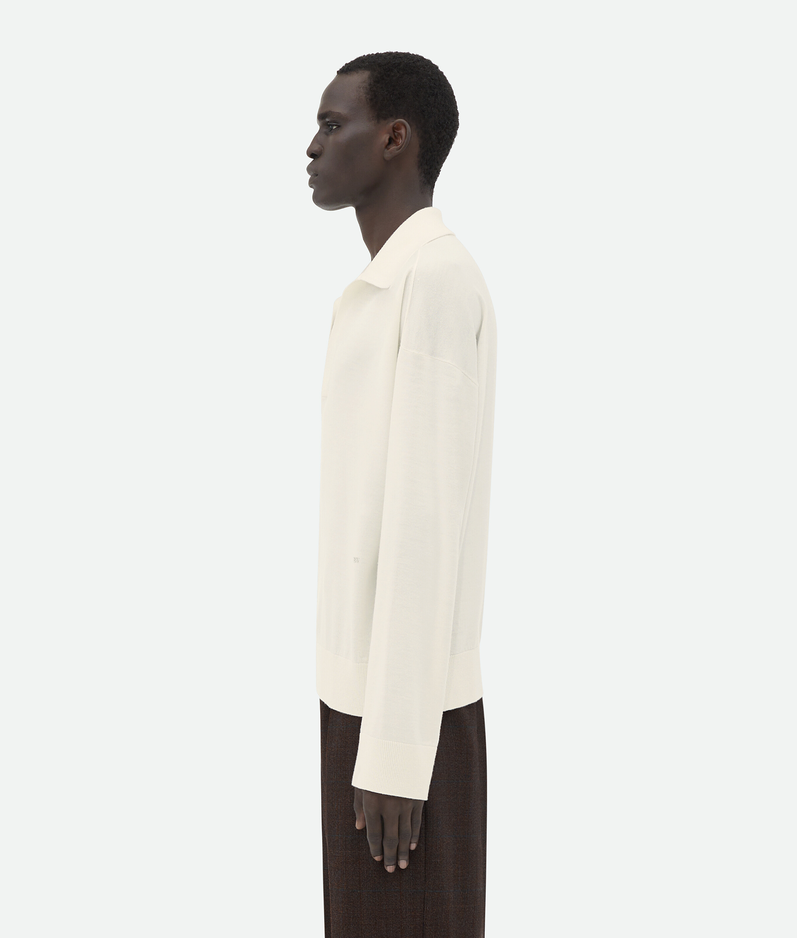 Bottega Veneta Light Wool Polo In White