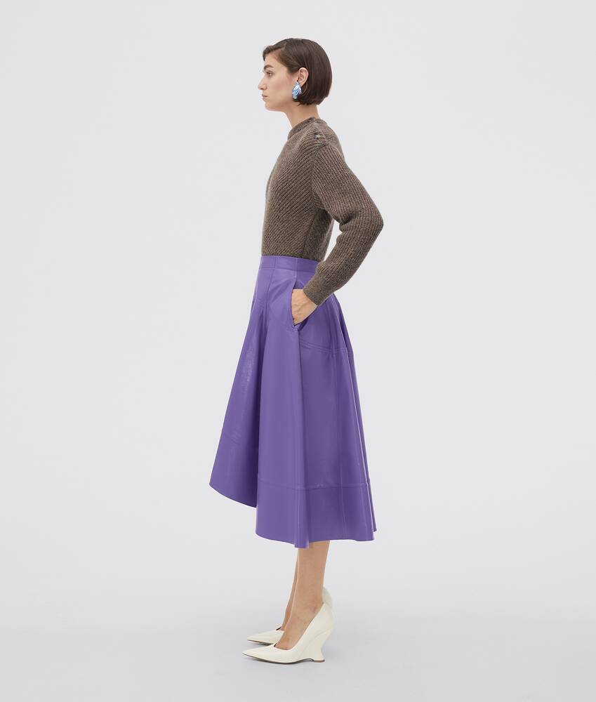 bottega veneta leather skirt