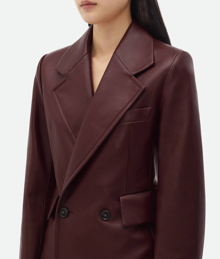 Bottega Veneta Women's Double-Breasted Leather Coat