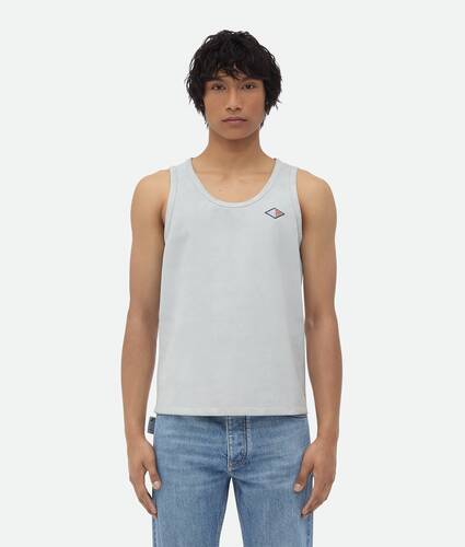 Display a large version of the product image 1 - Jersey Rib Leather Tank Top