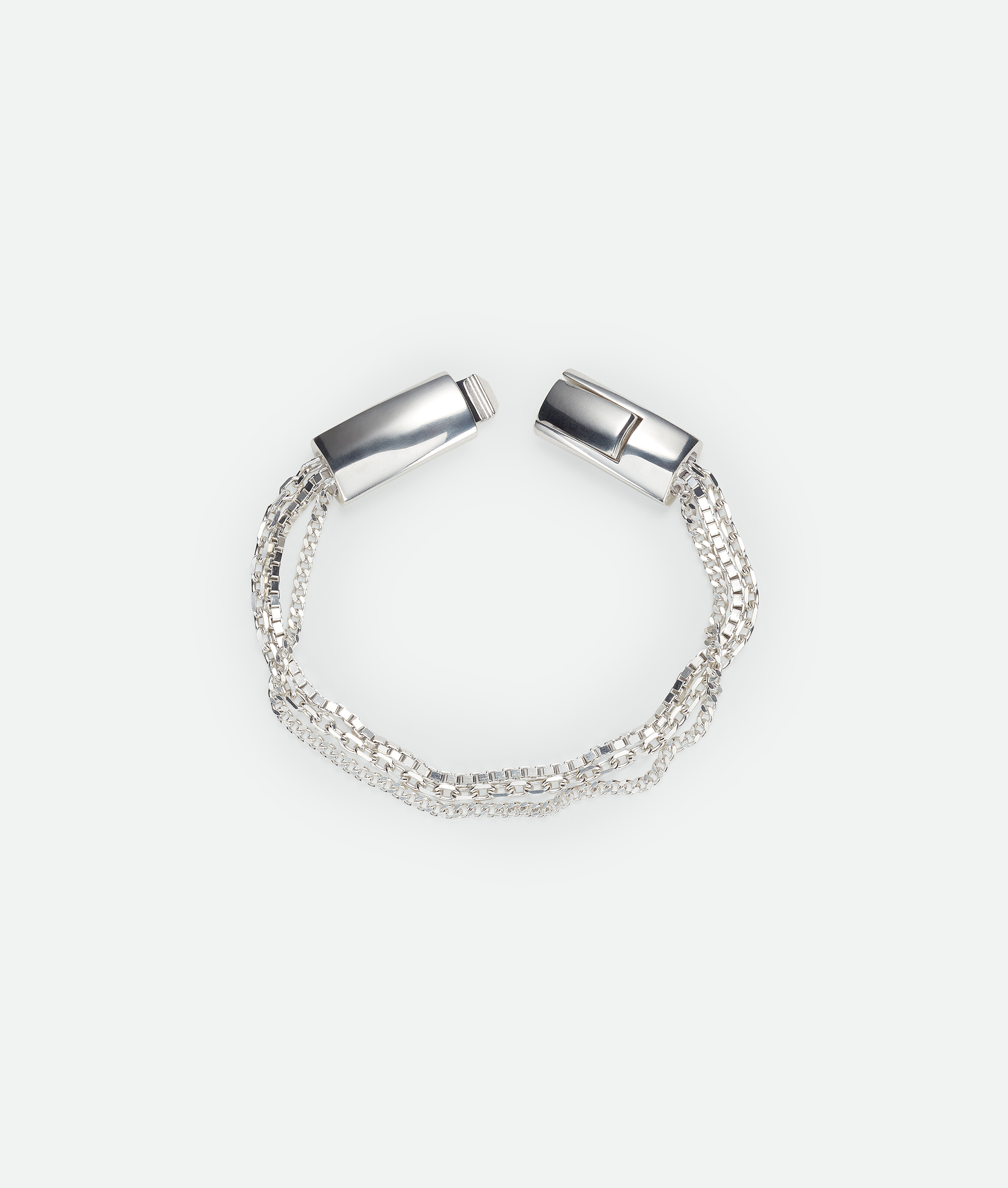 Shop Bottega Veneta Detail Chain Armband In Silver
