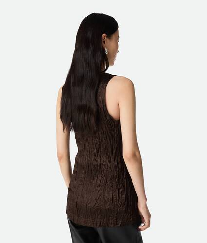 Viscose Satin Crushed Tank Top
