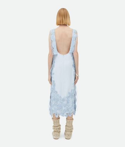 Viscose Dress With Lace Embroidery