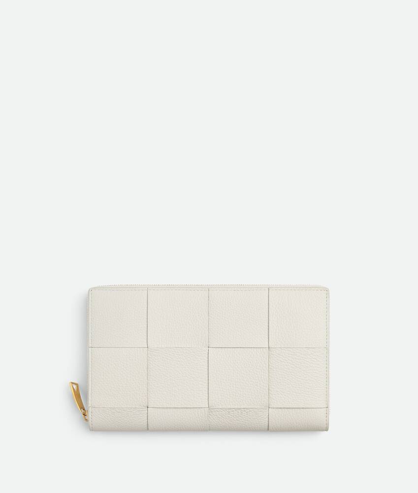 Bottega Veneta® Women's Cassette Zip Around Wallet in White. Shop