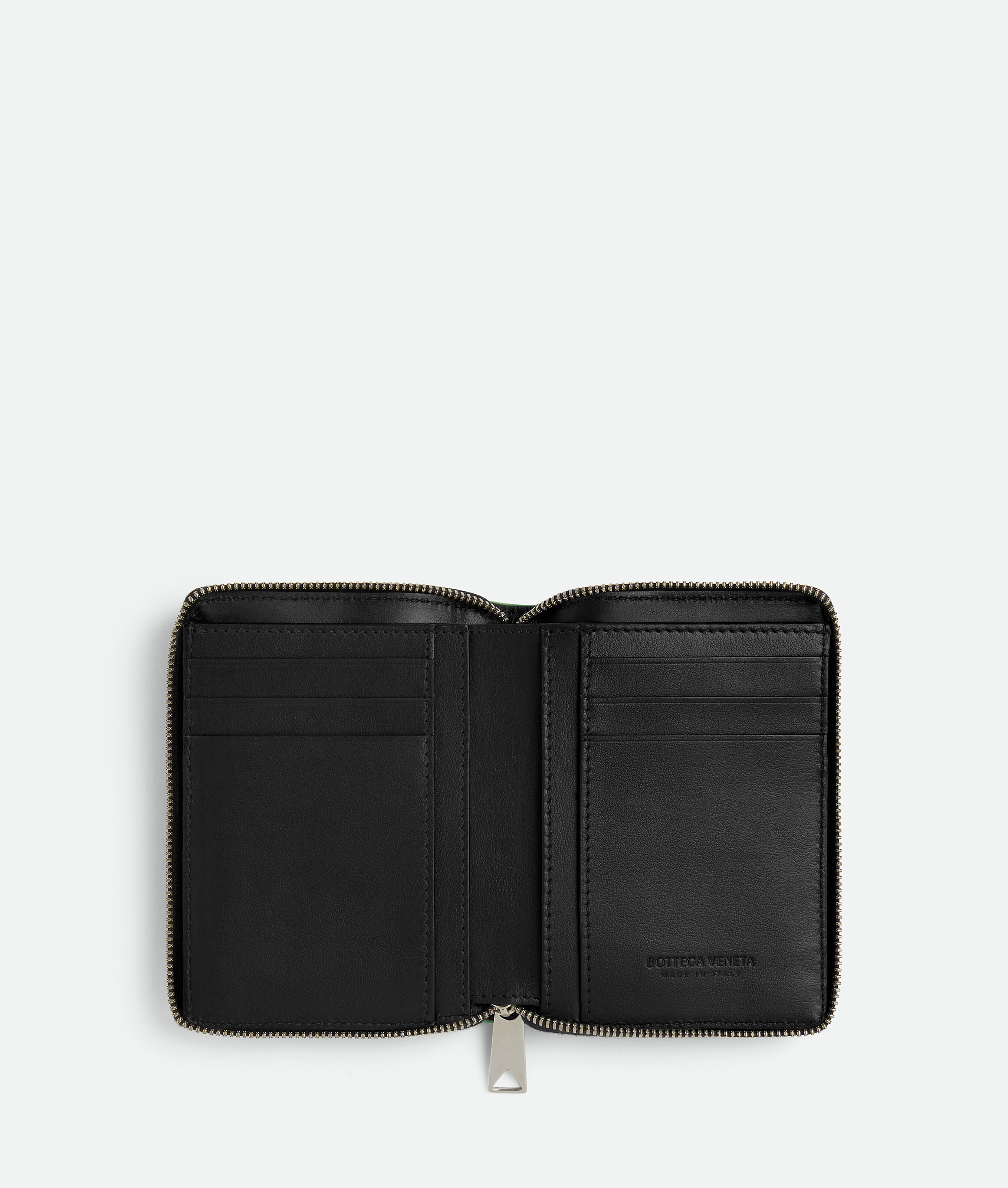 Shop Bottega Veneta Cassette Zip Around Wallet In Black