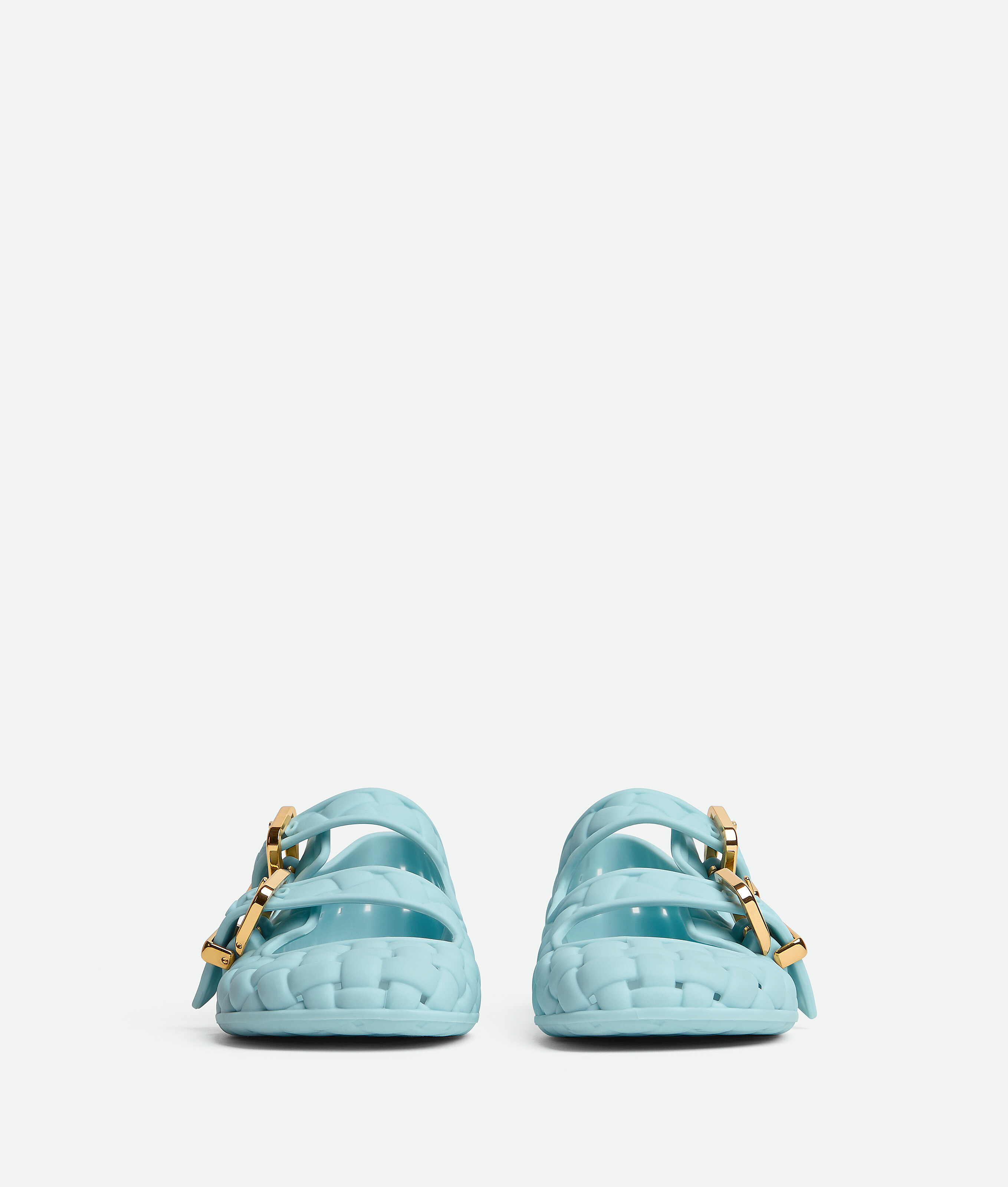 Bottega Veneta Amy Intreccio Dual Mary Jane Ballerina Flats In Zenith