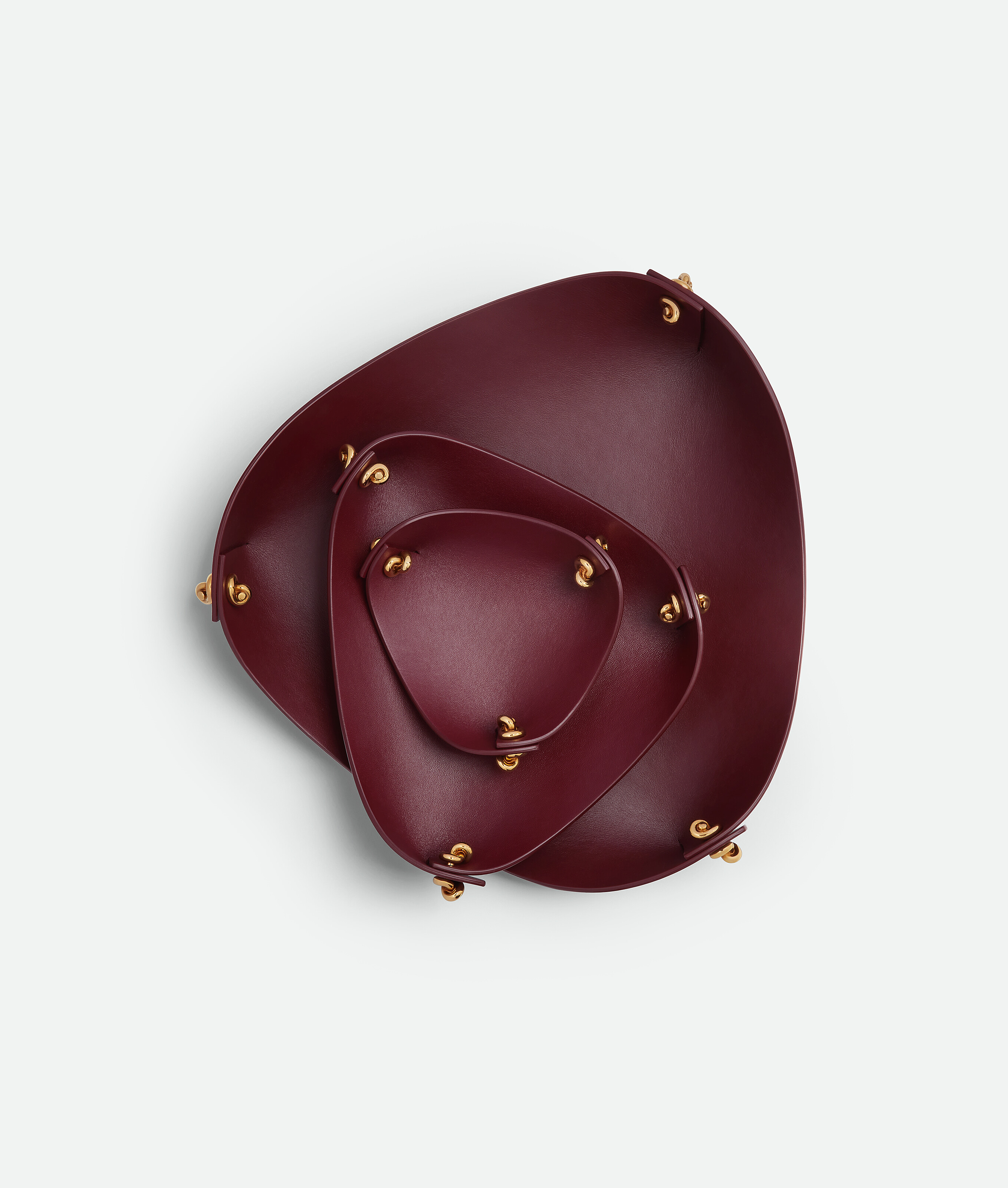 BOTTEGA VENETA VIDE-POCHE EN CUIR GRAND FORMAT AVEC NŒUDS EN MÉTAL