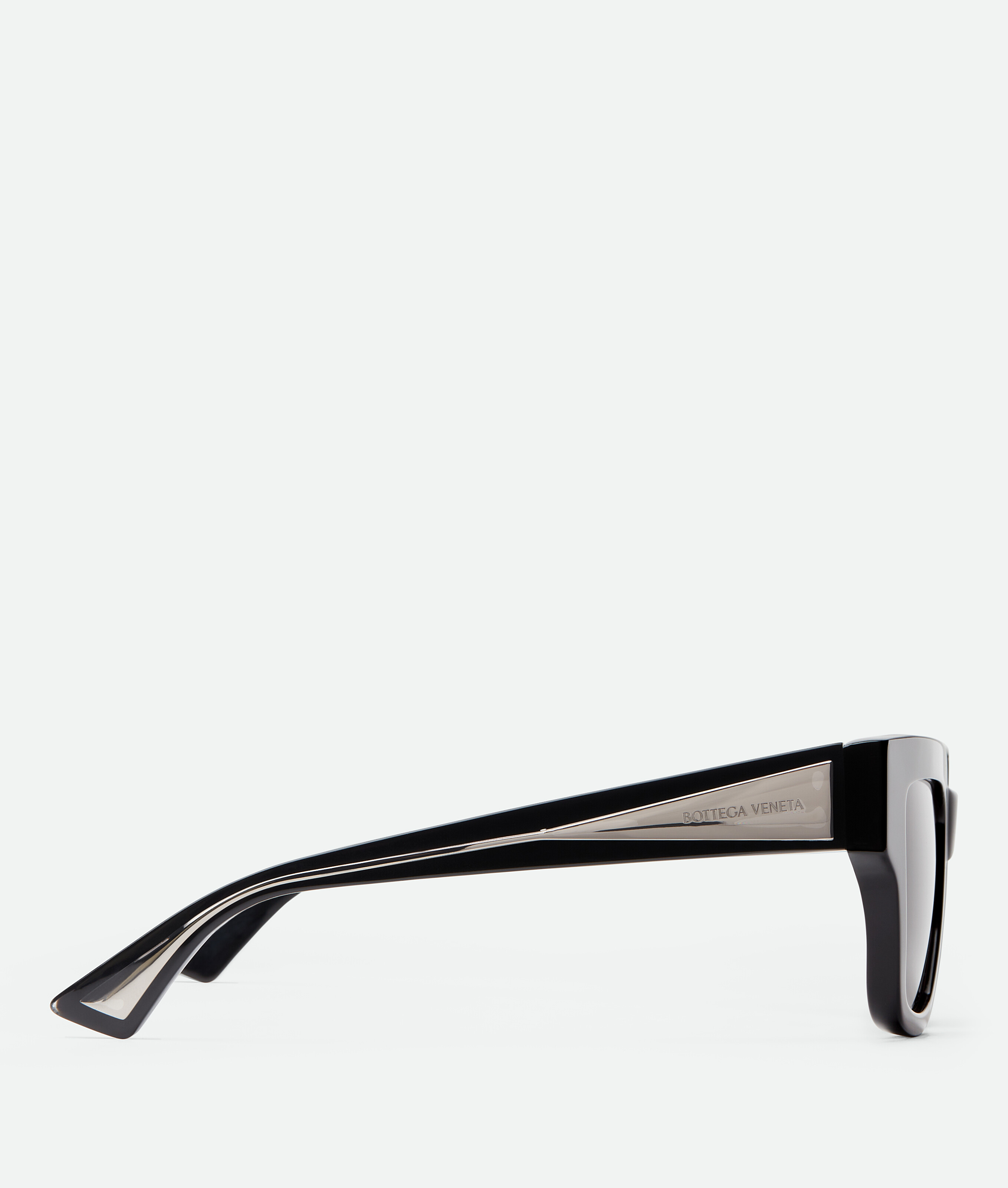 Shop Bottega Veneta Tri-fold Square Sunglasses In Black