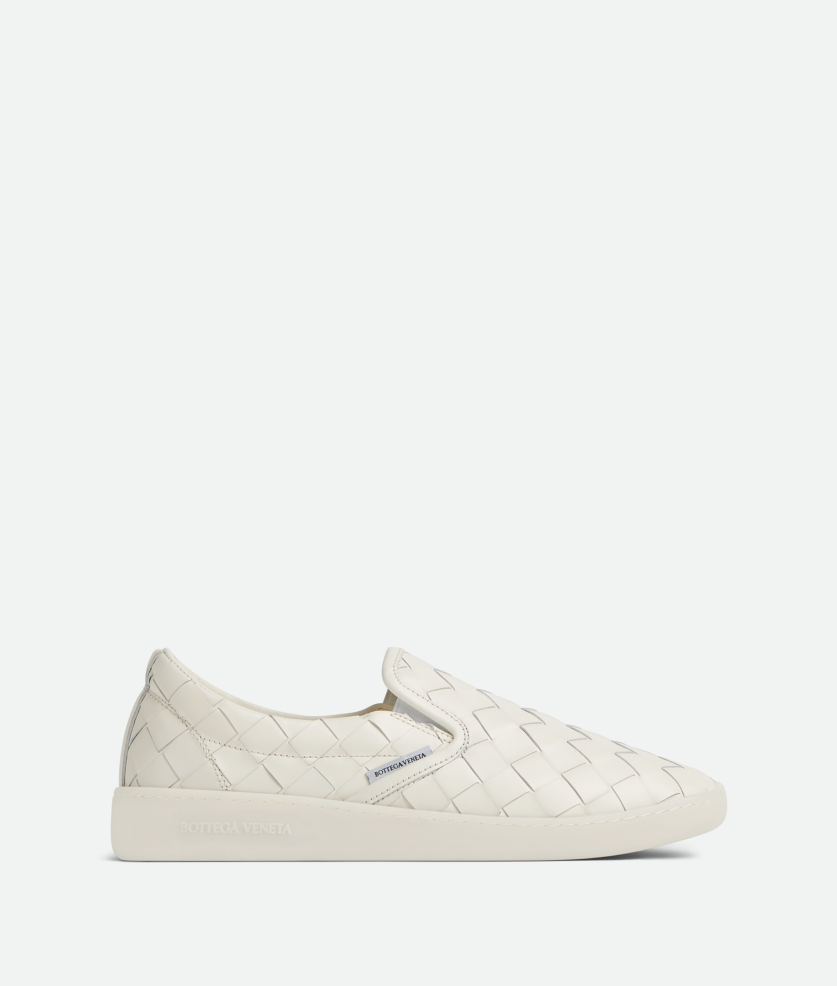 Bottega Veneta Sawyer Intrecciato Leather Low-top Sneakers In White