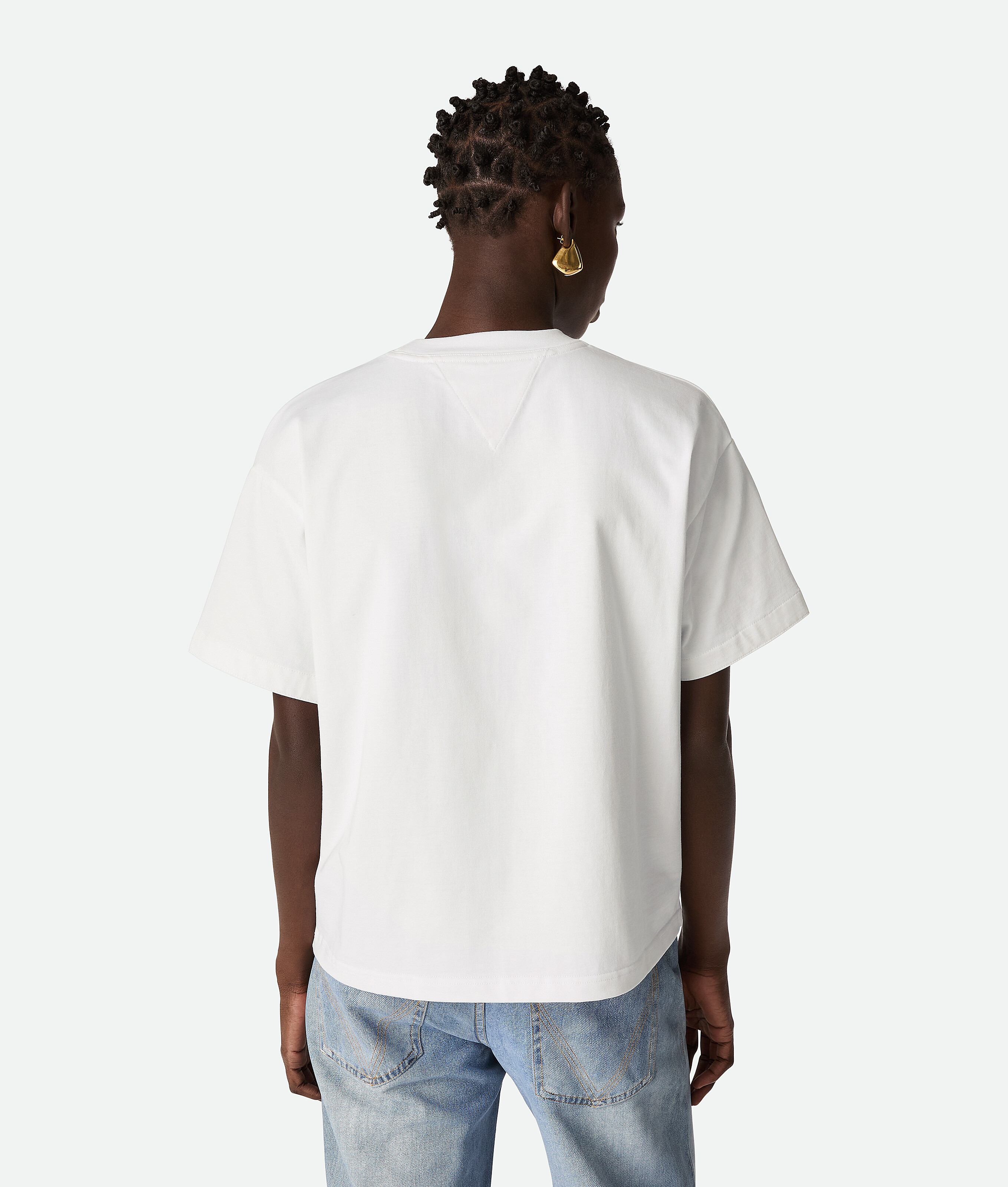 Bottega Veneta Bedrucktes T-shirt Aus Baumwolljersey In White
