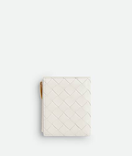 Small Intrecciato Bi-Fold Zip Wallet