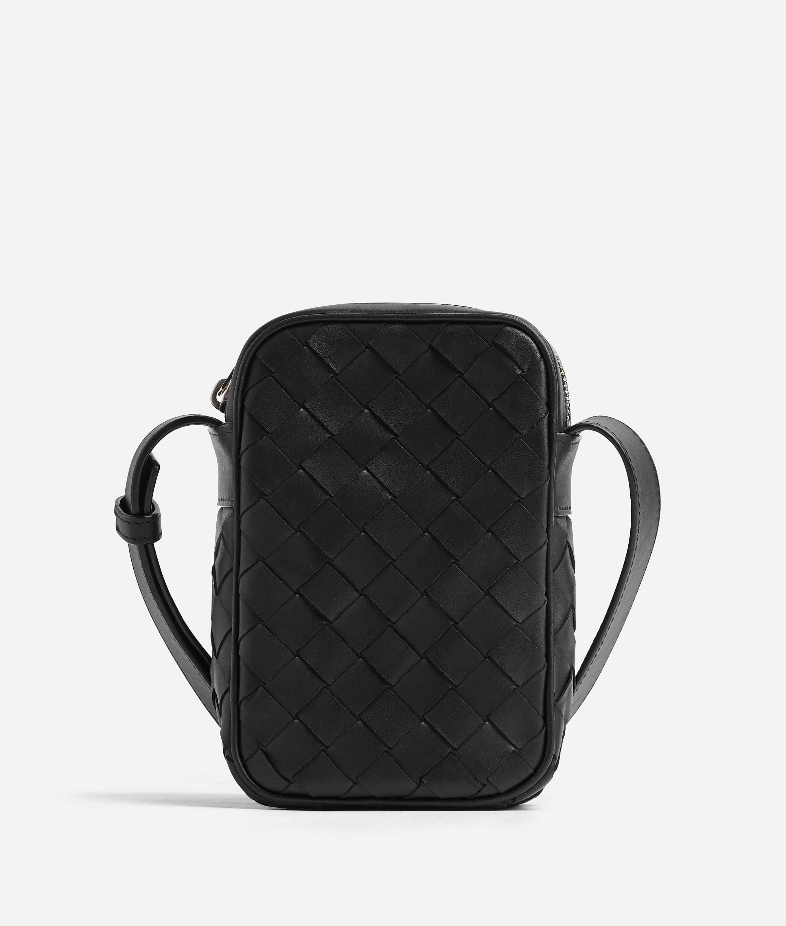 BOTTEGA VENETA Intrecciato leather phone pouch