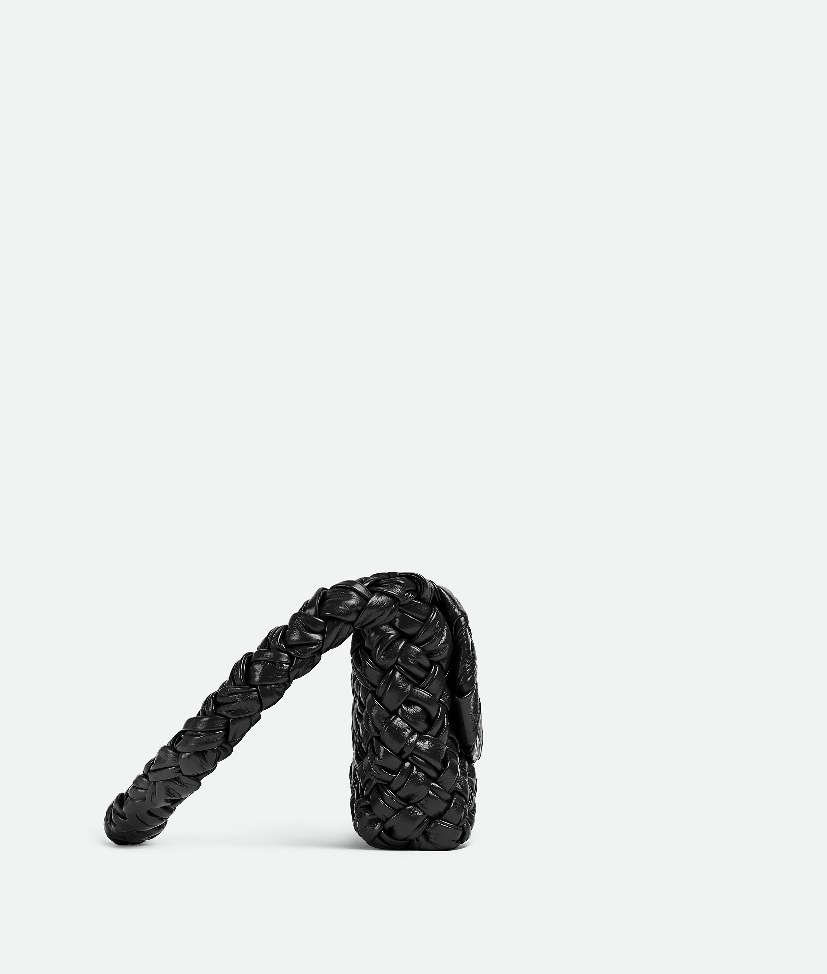 Bottega Veneta Black-m Brass Kalimero Tassel Leather Shoulder Bag In Black