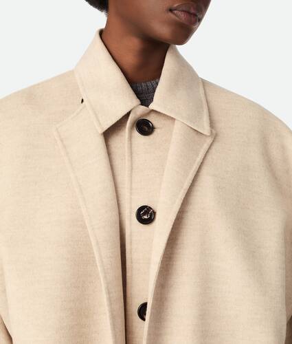 Double Wool And Cashmere Short Coat