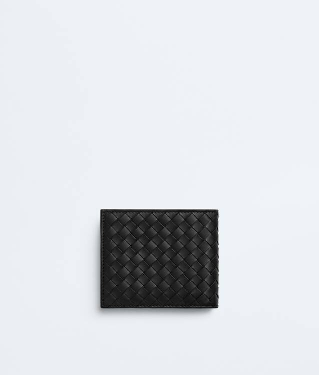 INTRECCIATO PICCOLO 11 BLACK CALFSKIN WALLET