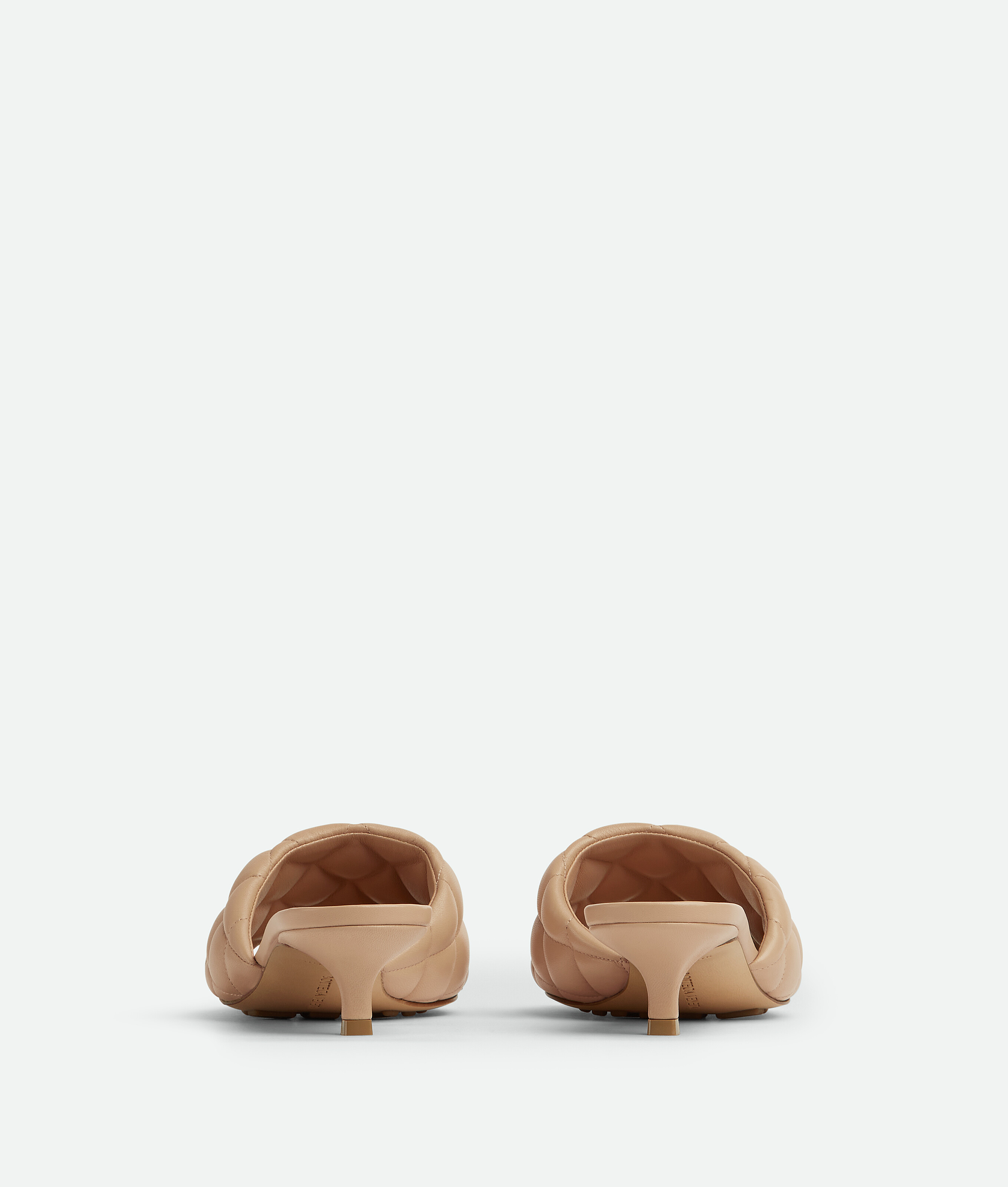Bottega Veneta 45mm Padded Metallic Leather Sandals In Beige