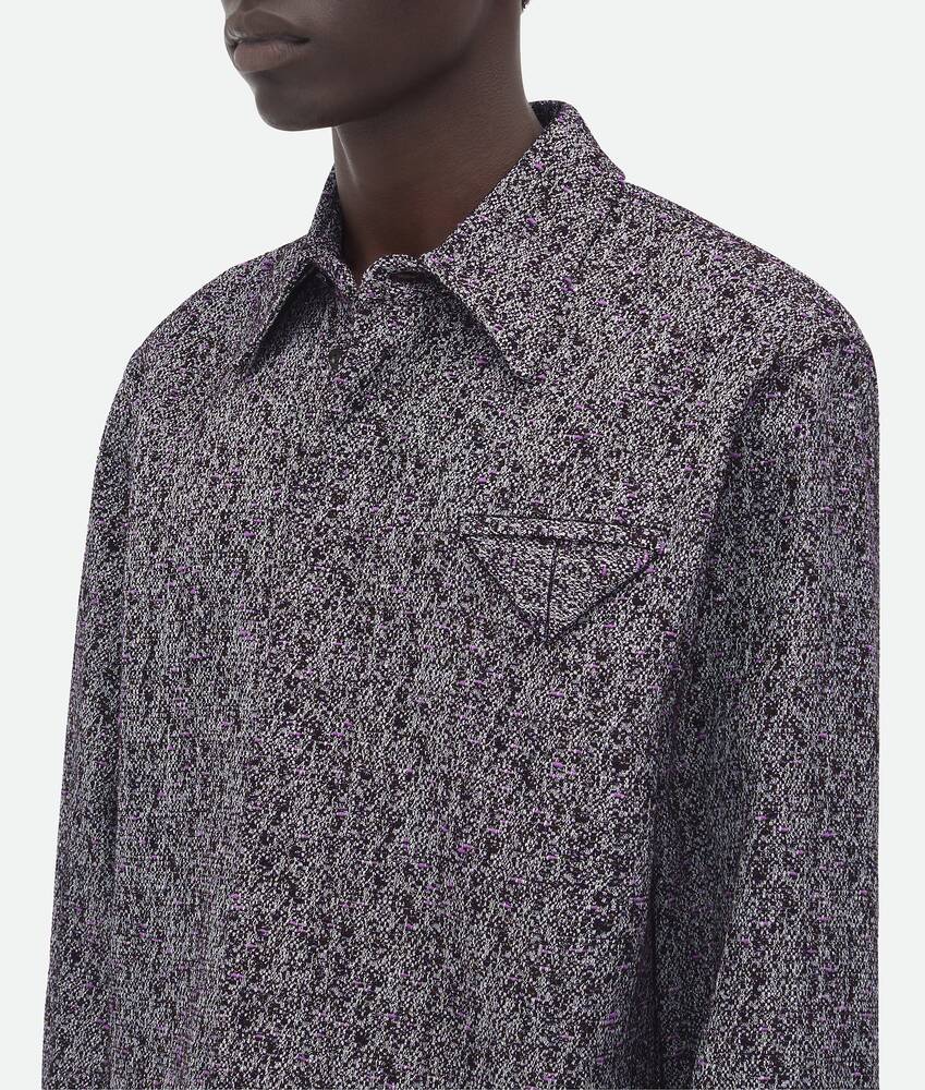 Display a large version of the product image 4 - Textured Wool And Viscose Shirt