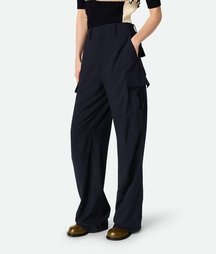 Fine Wool Cargo Trousers