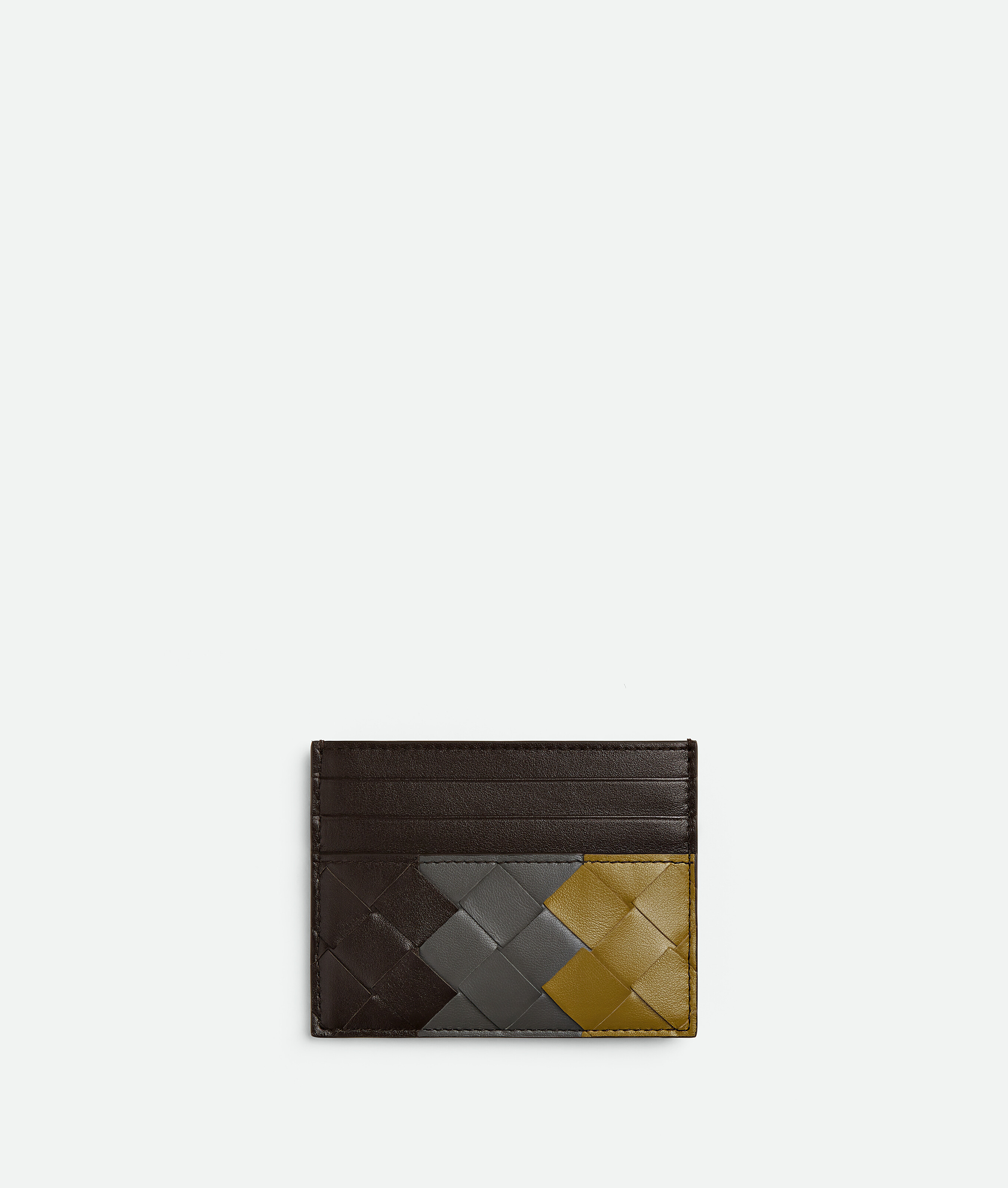 Bottega Veneta Intrecciato Credit Card Case In Fondant/lapilli/limonite