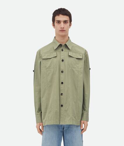 Display a large version of the product image 1 - Light Cotton Twill Overshirt