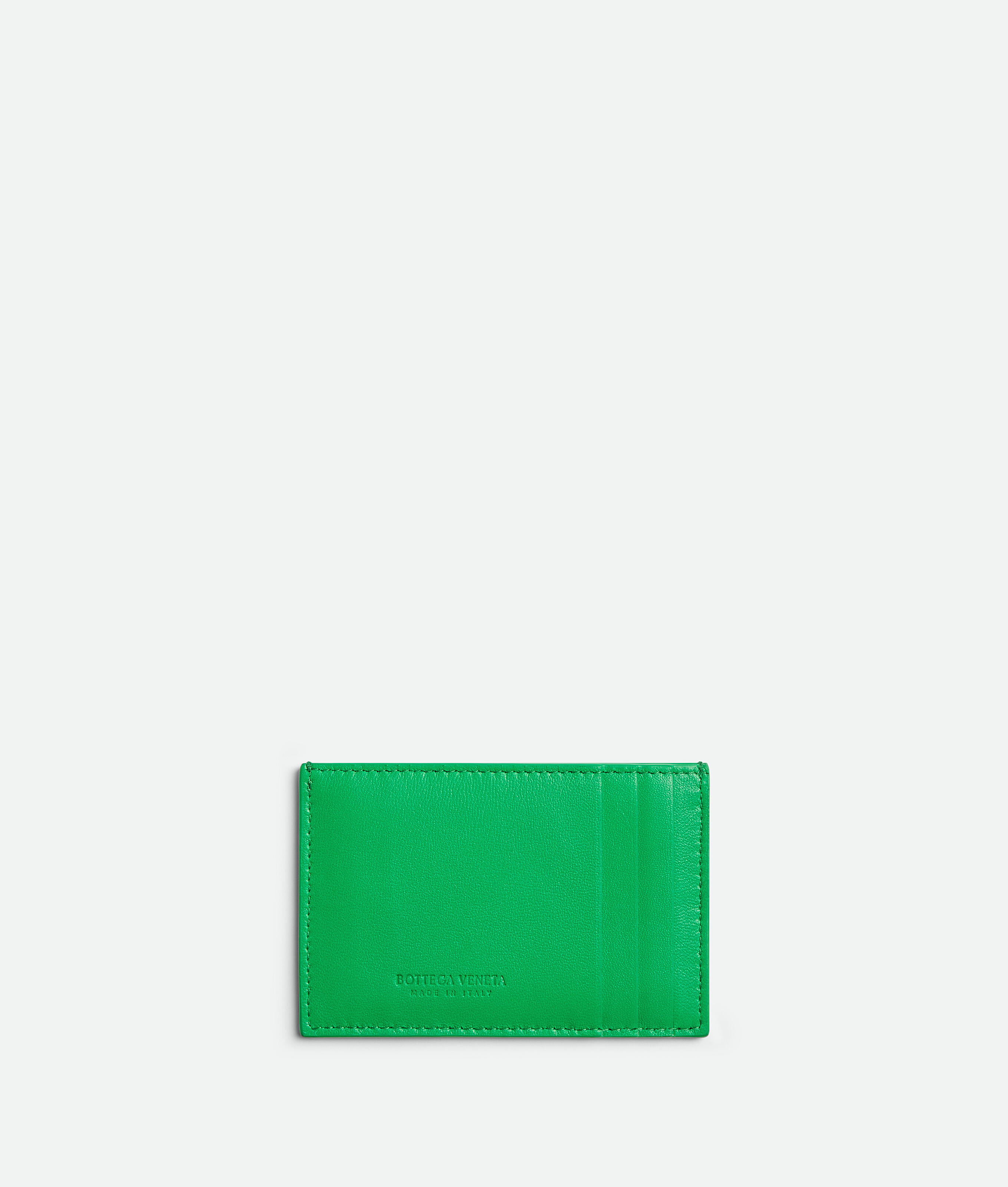 Shop Bottega Veneta Cassette Credit Card Case In Green