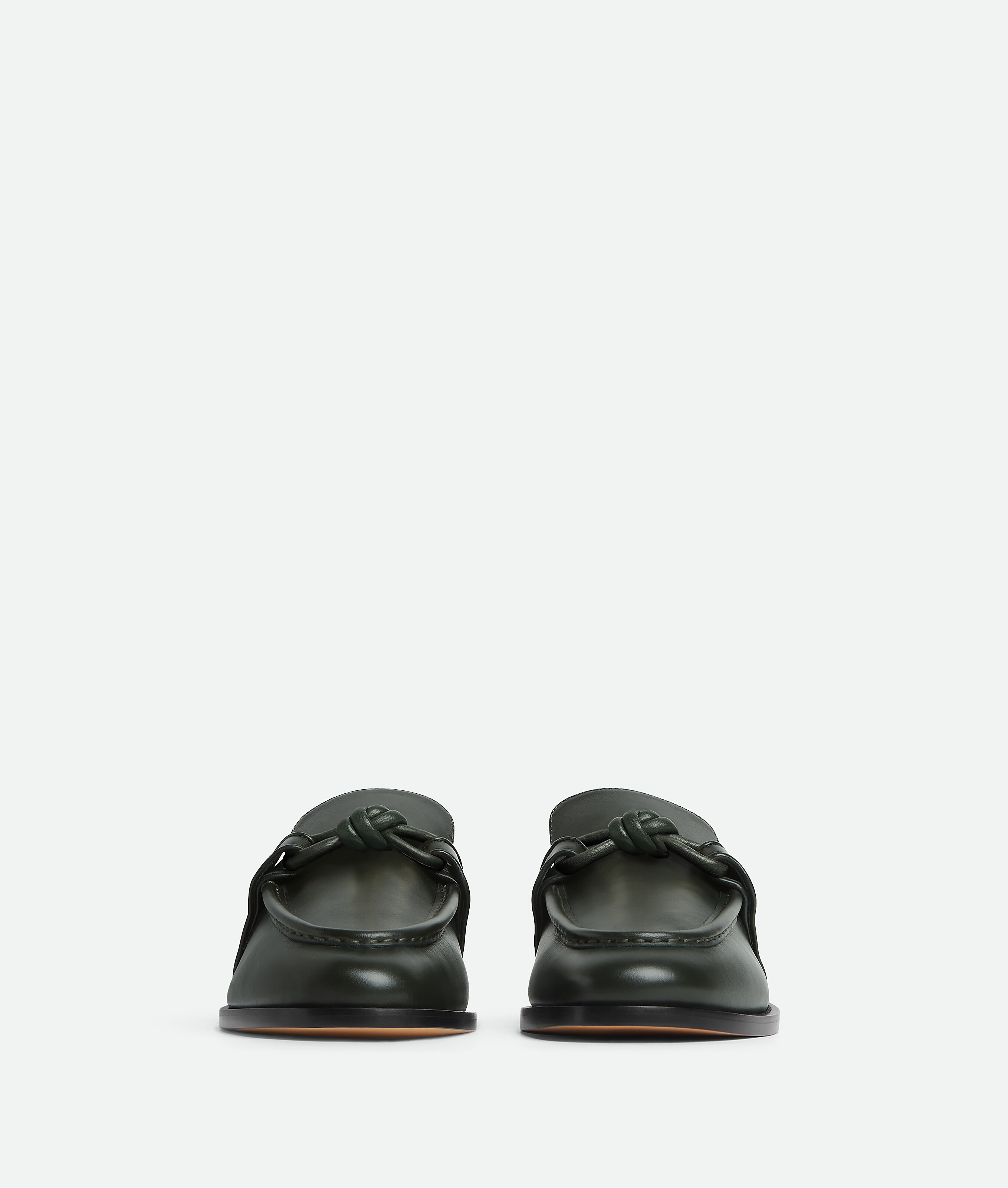 Bottega Veneta Astaire Knot Leather Loafers In Black