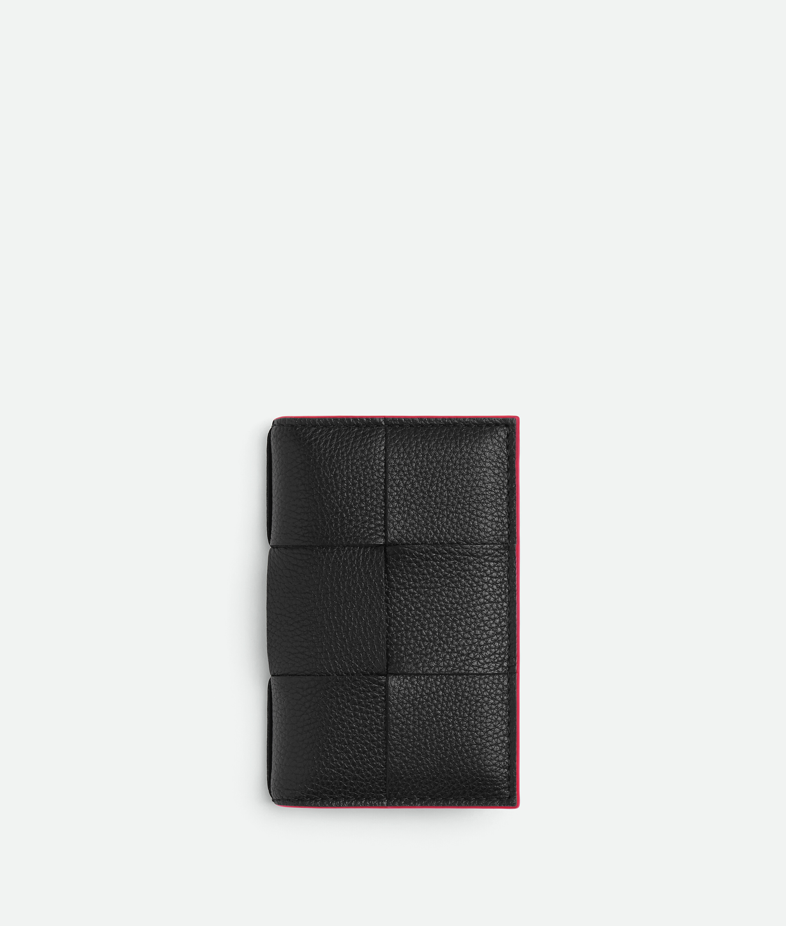Bottega Veneta Cassette Flap Card Case In Black