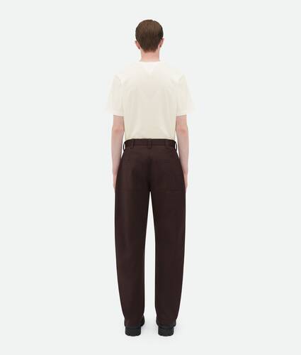 Stretch Cotton Tapered Trousers