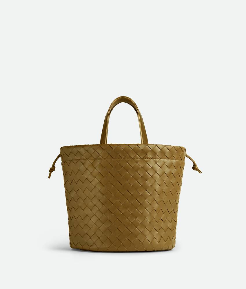 Bottega Veneta Mini Woven Leather Bucket Bag